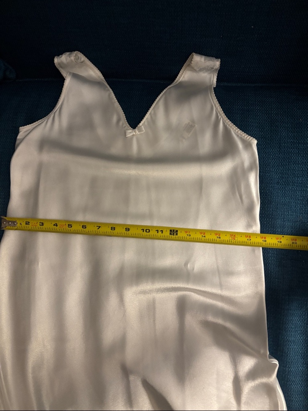 Christian Dior Ivory Satin Nightgown Slip Dress Petite Minimalist Bias Cut - Picture 8 of 8